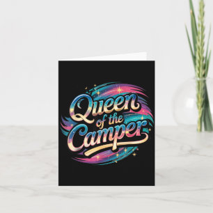 Sassy Queen of Camper Classy Camping Wife Glamping Card