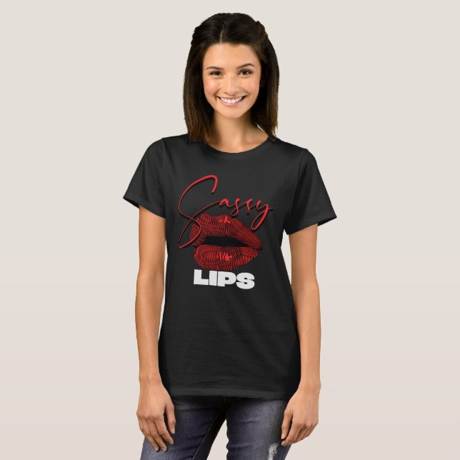 Sassy Red Lips T-Shirt (Front Full)