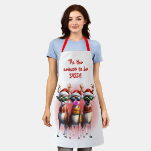 Sassy Reindeer All-Over Print Apron