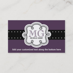 Sassy Rich Purple Ladies Any Profession Girly Business Card