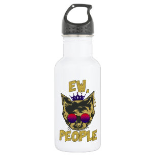 Sassy Royal Cat – "Ew. People" Funny Cat Lover 532 Ml Water Bottle