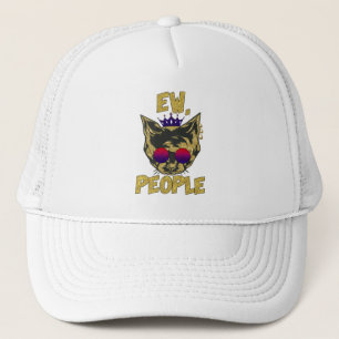 Sassy Royal Cat – "Ew. People" Funny Cat Lover Trucker Hat