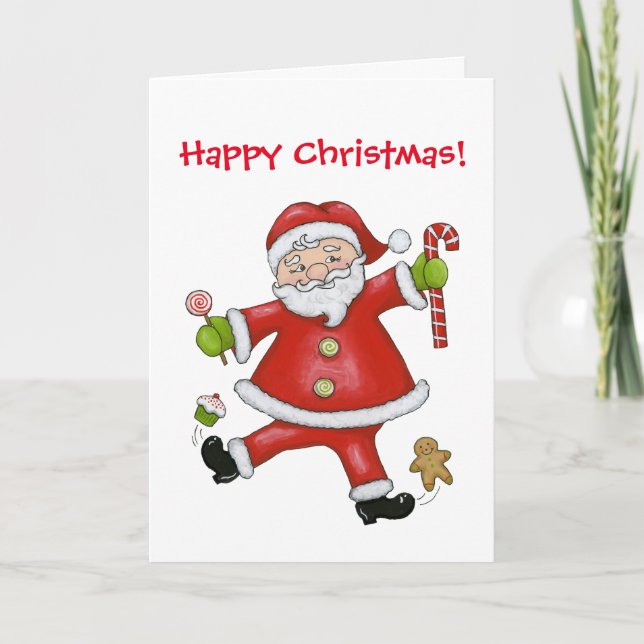 Sassy Santa Holiday Card (Front)