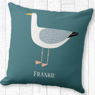 Sassy Seagull Personalised Cushion