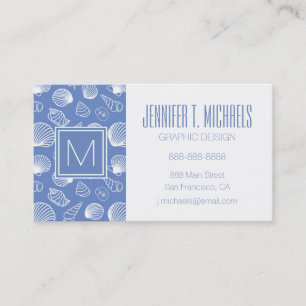 Sassy Seashell Pattern Business Card