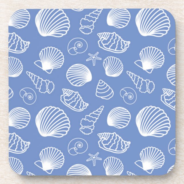 Sassy Seashell Pattern Coaster (Front)
