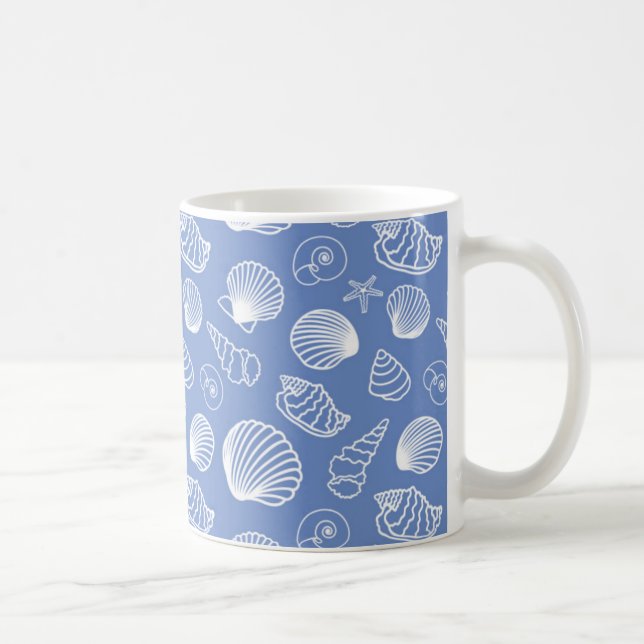 Sassy Seashell Pattern Coffee Mug (Right)