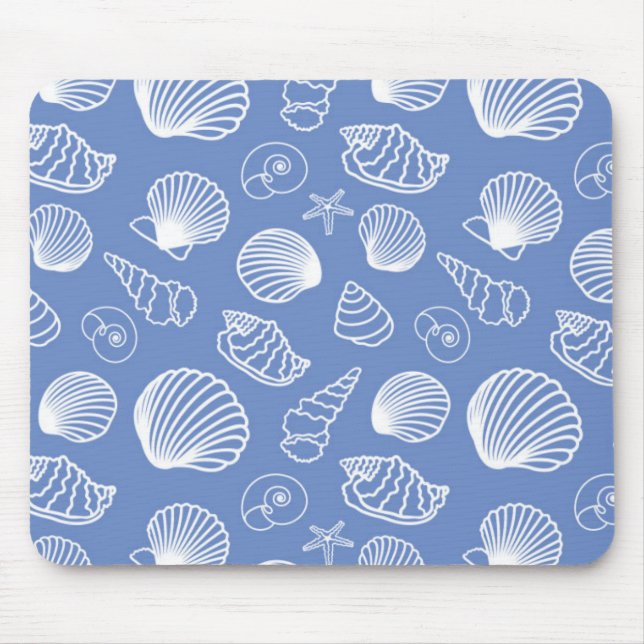 Sassy Seashell Pattern Mouse Pad (Front)
