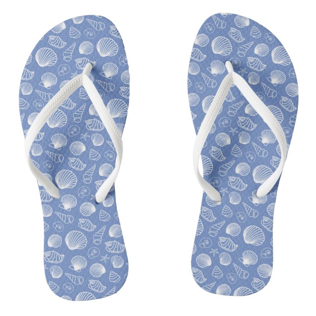 Sassy Seashell Pattern Thongs (Footbed)