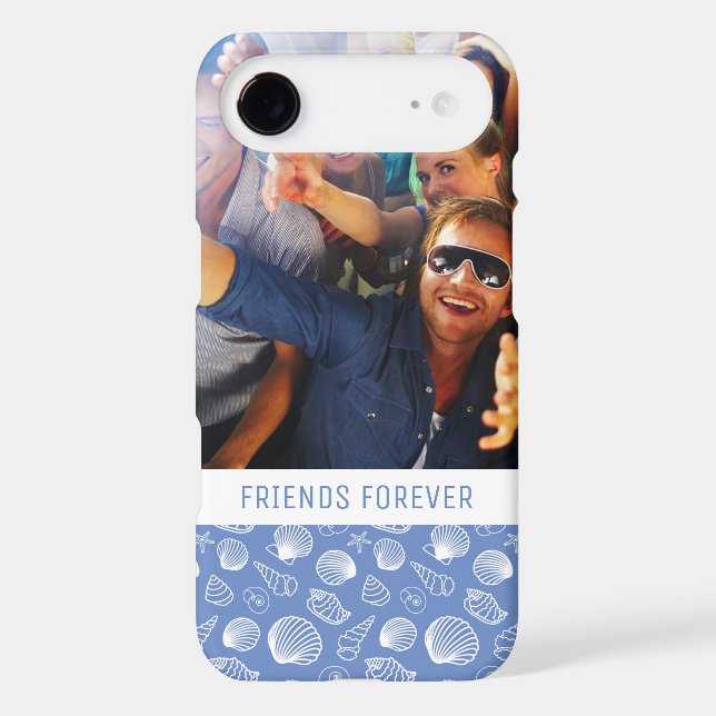 Sassy Seashell Pattern | Your Photo & Text Case-Mate iPhone Case (Back)