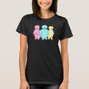 Sassy Silkie Chickens Three Pastel Colours T-Shirt