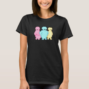 Sassy Silkie Chickens Three Pastel Colours T-Shirt