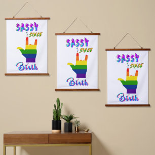Sassy Since Birth Hanging Tapestry