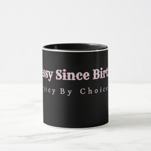 Sassy Since Birth Personalised T-Shirt Mug