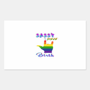 Sassy Since Birth Rectangular Sticker