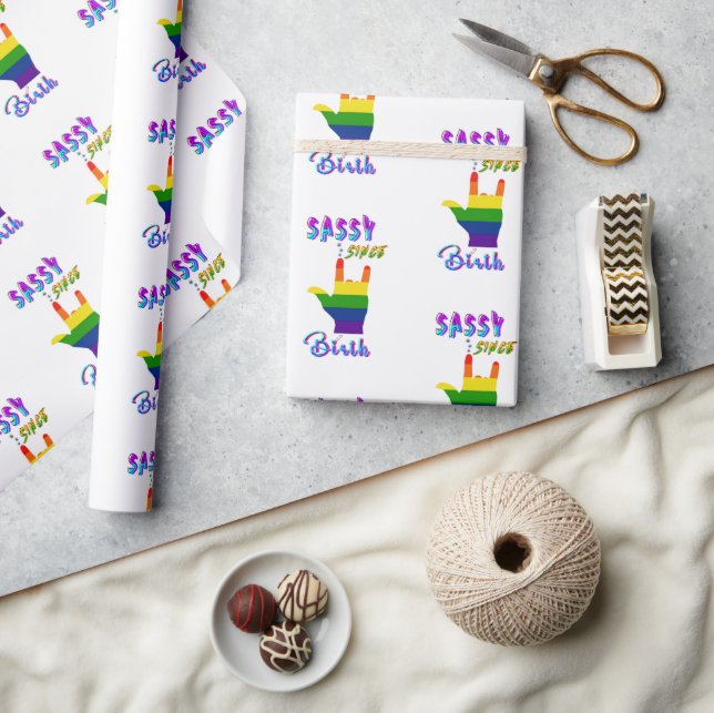 Sassy Since Birth Wrapping Paper (Crafts)