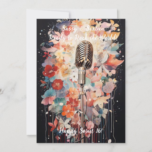 Sassy & Sixteen! Sweet Sixteen Birthday card (Front)