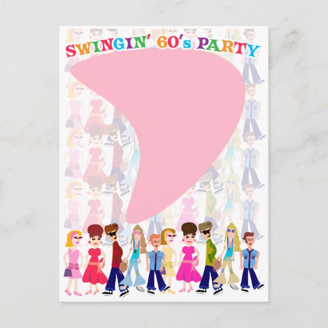 Sassy Sixties Kids! Postcard (Front)