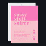 Sassy Sixty Soirée 60th Birthday Invitation<br><div class="desc">Celebrate a milestone birthday with our bold and sassy 60th birthday invitation! Designed to make a statement, this invitation is perfect for anyone looking to throw a stylish and unforgettable soirée. The theme of "Sassy, Sixty Soirée" sets the tone for a fun-filled event that will leave your guests talking. Featuring...</div>