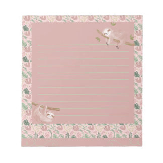 Sassy Sloth Notepad