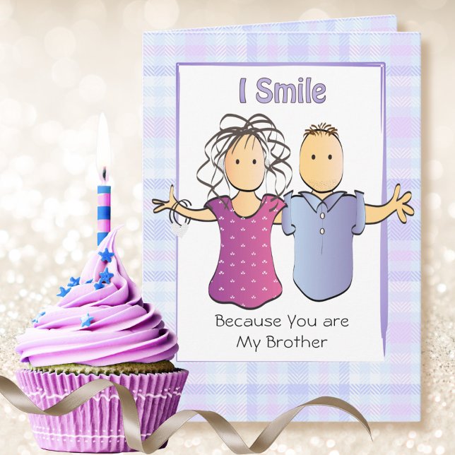 Sassy Snarky Brother Cartoon Funny Birthday Card (Creator Uploaded)