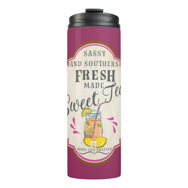 Sassy Southern Charm Sweet Tea Thermal Tumbler (Front)