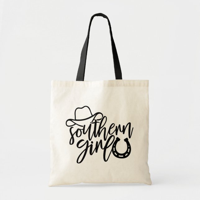Sassy Southern Girl Western Horse Line Dancing Tote Bag (Front)