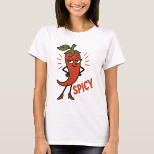 Sassy Spicy Red Chilli Pepper Funny Food T-Shirt