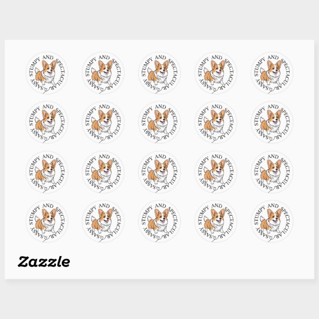 Sassy Stumpy & Spectacular Classic Round Sticker (Sheet)