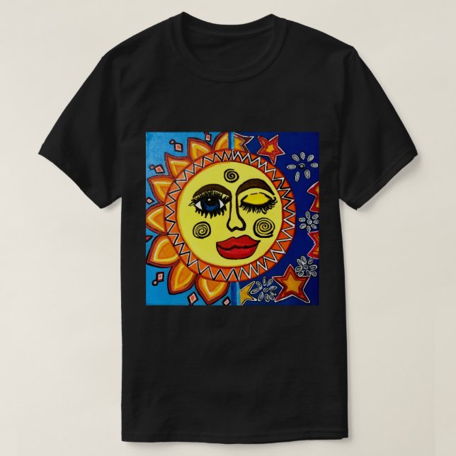 Sassy Sun- Black  T-Shirt (Design Front)