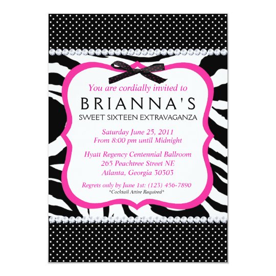 Sassy Sweet Sixteen Invite