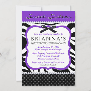 Sassy Sweet Sixteen Invite