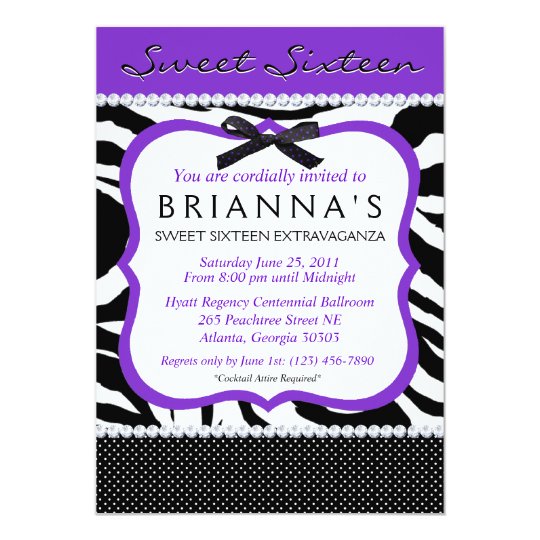 Sassy Sweet Sixteen Invite