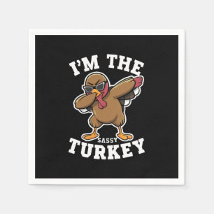 Sassy Turkey Matching Family Thanksgiving Party  Napkin