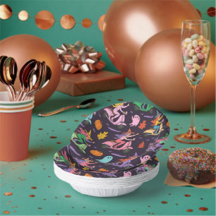 Sassy Witch Moped Pattern –Cute Pastel Witches Paper Plate