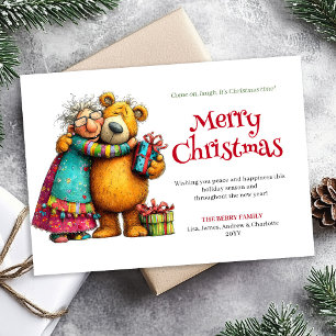 Sassy Xmas Woman Personalized Digital Greeting Holiday Card