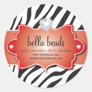 Sassy Zebra Jewellery Designer Stickers