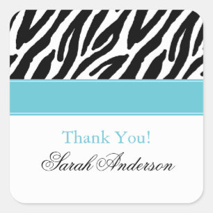 Sassy Zebra Stripes Square Sticker