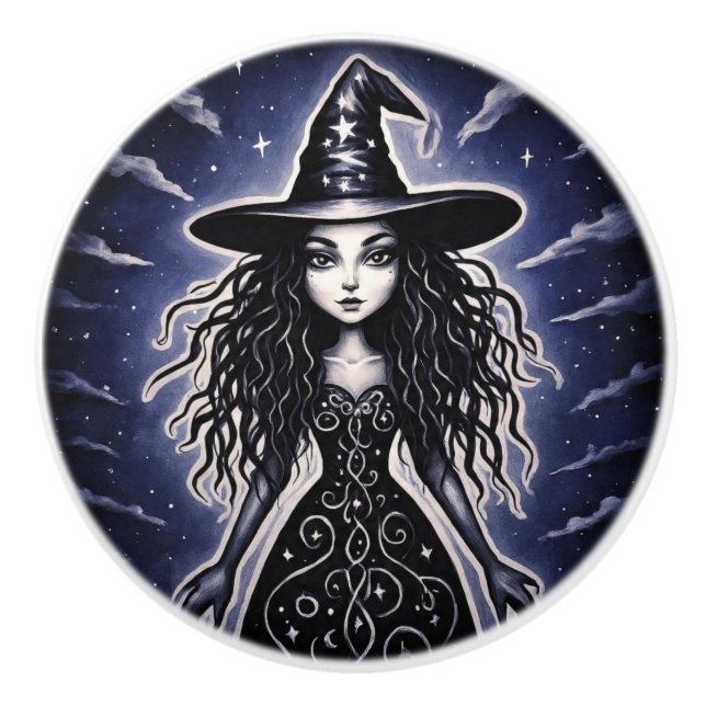 SassyWitch Ceramic Knob (Front)