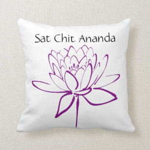 Sat Chit Ananda Purple Lotus Pillow