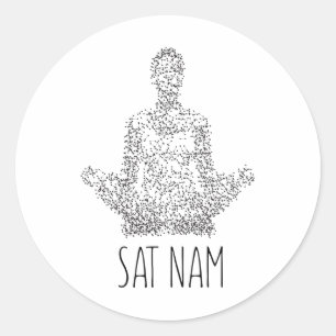 Sat Nam Kundalini Yoga For Yoga Meditation Classic Round Sticker