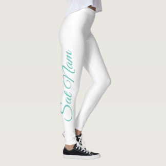 Sat Nam Mantra Script Leggings