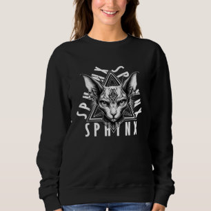 Satan Cat Satanic Occult Sphynx Dark Goth Witchcra Sweatshirt