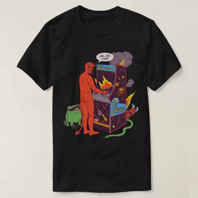 Satan Controlling the Universe   T-Shirt (Design Front)