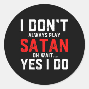 Satan Costume Devil Halloween Costume Satan Classic Round Sticker