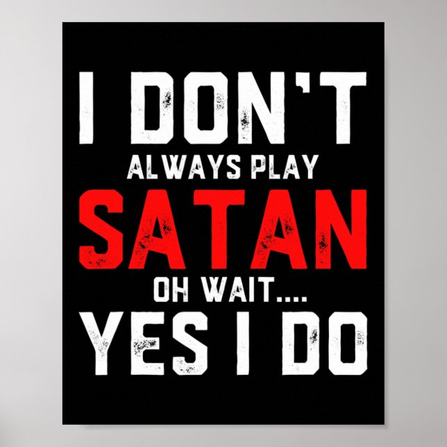 Satan Costume Devil Halloween Costume Satan  Poster (Front)