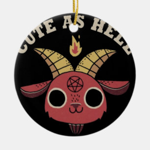 Satan Cute As Hell Ceramic Ornament