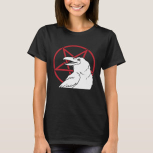 Satan Devil Gothic Demon Pentagram Satanic Raven W T-Shirt