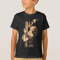 Satan Devil Hell Witch With Flames Cigarette Occul