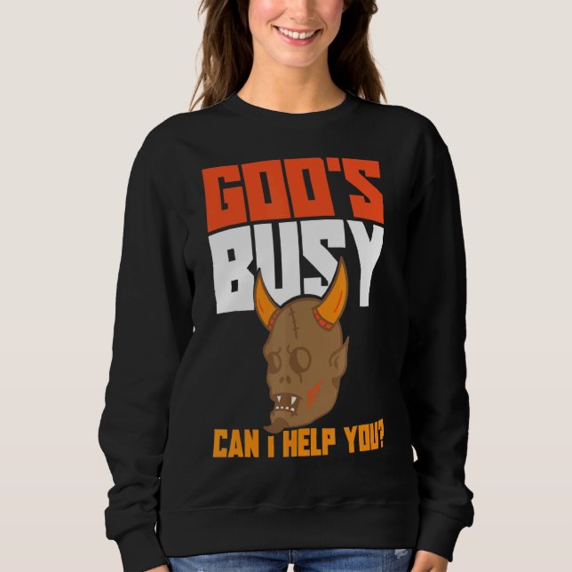 Satan Devil Occult Satanic Evil Lucifer 2 Sweatshirt (Front)